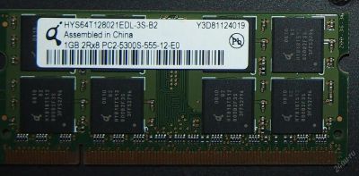 Лот: 4982646. Фото: 1. Память ddr3 1gb для ноутбука 2... Оперативная память