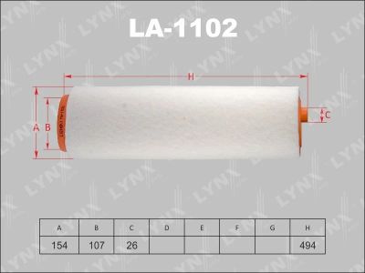 Лот: 13356904. Фото: 1. Lynx LA-1102 Воздушный фильтр. Расходные материалы