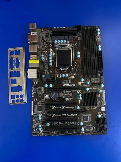 Лот: 16174716. Фото: 1. Материнская плата ASRock H77 Pro4... Материнские платы