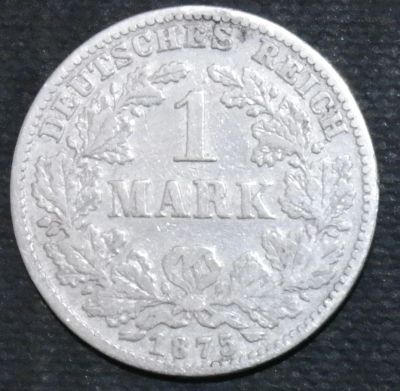 Лот: 11781194. Фото: 1. Германия. 1875 год. 1 марка. Монетный... Остальные страны