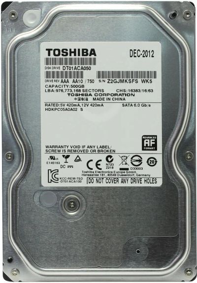 Лот: 11515486. Фото: 1. Продам жесткий диск HDD Toshiba... Жёсткие диски (HDD)