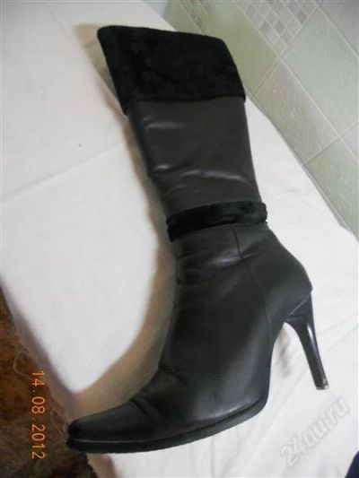 Лот: 2011665. Фото: 1. Сапоги, зима, натур кожа, мех... Сапоги