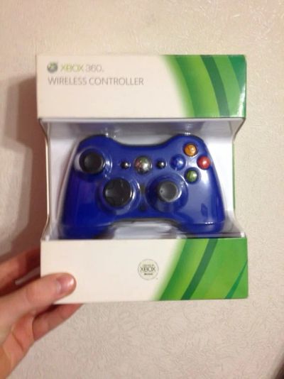 Лот: 3591913. Фото: 1. Синий геймпад для xbox360. Аксессуары для игровых приставок, консолей, геймпады