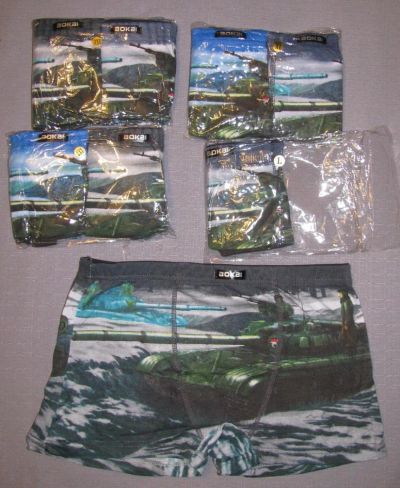 Лот: 11003691. Фото: 1. боксеры мужские с танками xl(46-48... Нижнее бельё, плавки, шорты для плавания