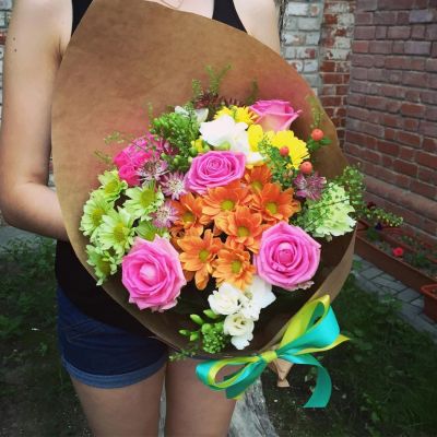 Лот: 7543113. Фото: 1. Сборный букет. Цветы на Щорса... Свежие цветы