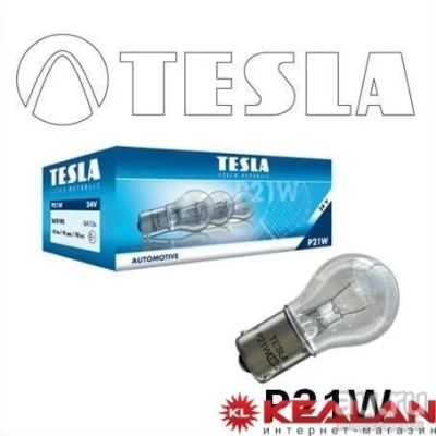 Лот: 9079400. Фото: 1. TESLA P21W лампа автомобильная... Электроприборы для автомобиля