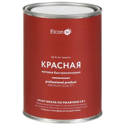 Лот: 24088275. Фото: 1. Грунт-эмаль Elcon, 3в1 матовая... Краски, лаки, растворитель