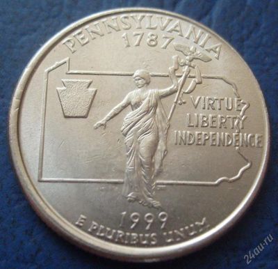 Лот: 115757. Фото: 1. США квотер (Пенсильвания) (#157... Америка