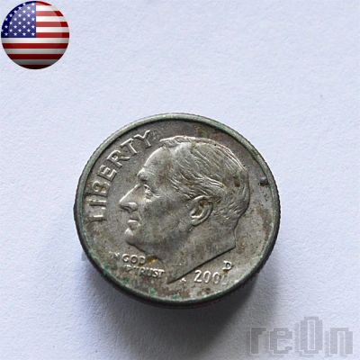 Лот: 3060757. Фото: 1. США 1 дайм (10 центов) 2000 "D... Америка