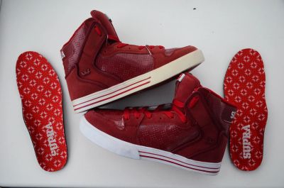 Лот: 19871751. Фото: 1. Высокие Кроссовки Кеды Supra Red... Кеды, кроссовки, слипоны