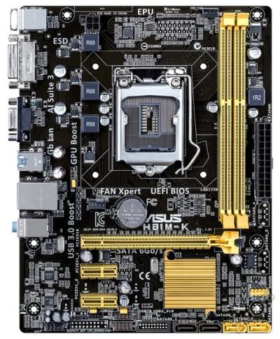 Лот: 5835511. Фото: 1. Материнская плата Asus H81M-K. Материнские платы