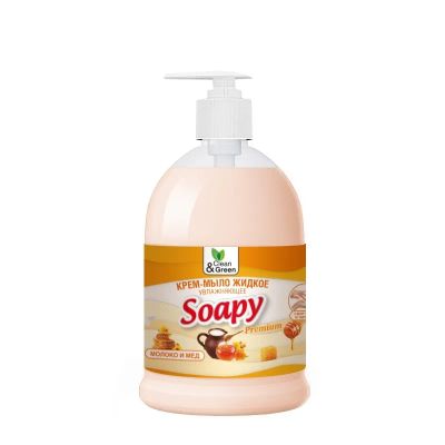 Лот: 20583403. Фото: 1. Крем-мыло жидкое "Soapy" молоко... Бытовая химия