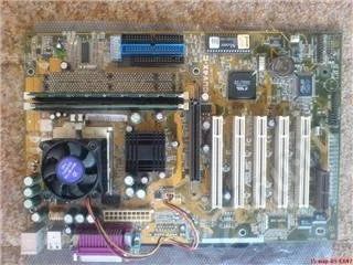 Лот: 34330. Фото: 1. asus socket370 cuv4x-c via a.pro... Красноярск