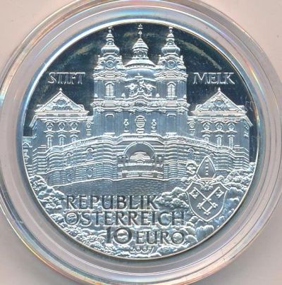 Лот: 9219986. Фото: 1. Австрия 10 евро 2007 аббатство... Европа