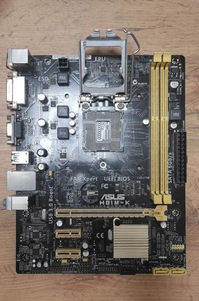 Лот: 25726707. Фото: 1. Материнская плата Asus H81M-K... Материнские платы