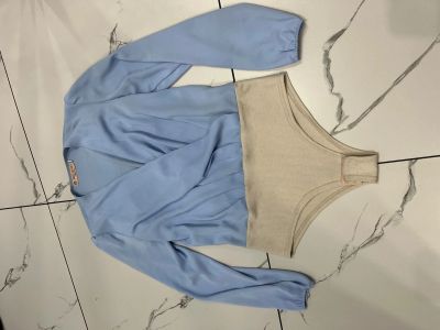 Лот: 22837422. Фото: 1. Боди голубое шикарное. Блузы, рубашки, водолазки