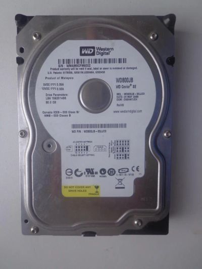 Лот: 5096109. Фото: 1. Винчестер Western Digital 80GB. Жёсткие диски (HDD)