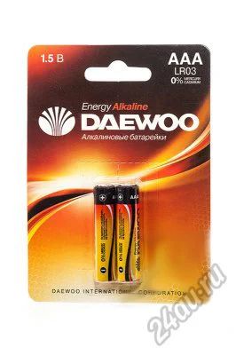 Лот: 5610983. Фото: 1. Daewoo Energy Alkaline LR03EA-2B... Батарейки, аккумуляторы, элементы питания
