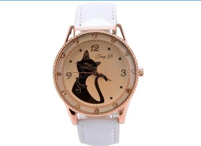 Лот: 4882153. Фото: 1. Часы наручные с черной кошкой... Другие наручные часы