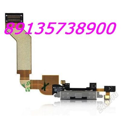 Лот: 5145980. Фото: 1. Шлейф iPhone 4S 4 системный разъем... Шлейфы, разъёмы