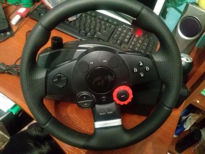 Лот: 3955596. Фото: 1. Игровой руль! logitech driving... Рули, джойстики
