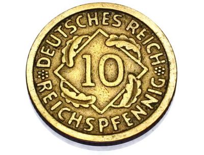 Лот: 5922995. Фото: 1. Deutsch Reich! 10 Rp! 1925 Год... Европа