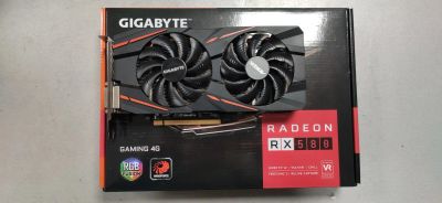 Лот: 17180626. Фото: 1. Видеокарта Radeon RX 580 (Gigabyte... Видеокарты