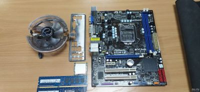 Лот: 18338574. Фото: 1. Комплект: CPU i7-870, плата 1156... Комплекты запчастей