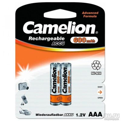 Лот: 15035235. Фото: 1. Аккумулятор Camelion AAA/R03 600mAh... Батарейки, аккумуляторы, элементы питания