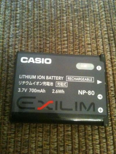 Лот: 4086308. Фото: 1. Аккумулятор Casio NP-80 3.7V 700mAh... Аккумуляторы, зарядные