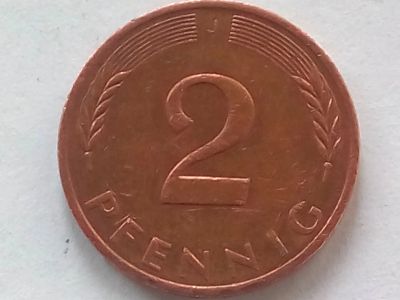 Лот: 18747781. Фото: 1. Монета Германии 2 пфеннига, 1980... Германия и Австрия