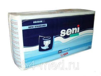 Лот: 6732913. Фото: 1. Подгузники для взрослых Seni Standart... Антисептики, защитные средства, медицинские маски