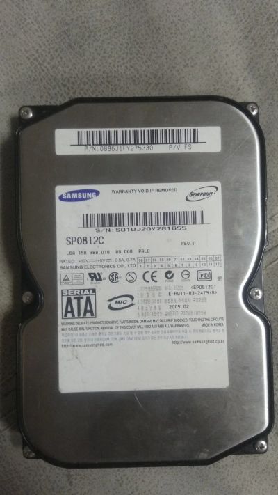 Лот: 17480833. Фото: 1. HDD Samsung 80Gb с рубля. Жёсткие диски (HDD)