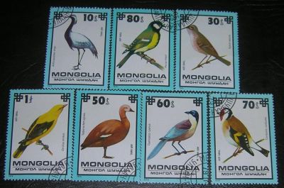 Лот: 3665161. Фото: 1. марки монголии 1979г птички. Марки