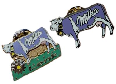 Лот: 24643390. Фото: 1. Значок Milka - Милка корова реклама... Сувенирные