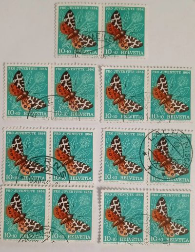Лот: 25282041. Фото: 1. Марки_Швейцария, 10+10 Ct.- сентиме... Марки