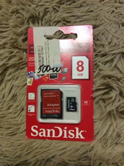 Лот: 10871890. Фото: 1. Флеш карта San Disk MicroSd... Дата-кабели, переходники