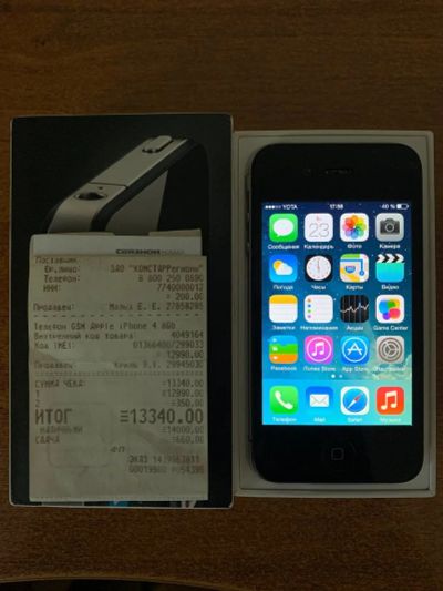 Лот: 17665021. Фото: 1. Iphone 4 8GB. Смартфоны