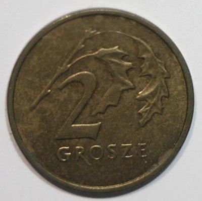 Лот: 2127033. Фото: 1. 2 гроша 2000 год. Польша. Европа