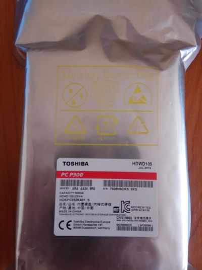 Лот: 15865788. Фото: 1. Жесткий диск 500GB Toshiba PC... Жёсткие диски