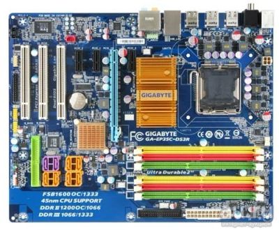Лот: 9056163. Фото: 1. Материнская плата Gigabyte GA-EP35C-DS3R... Материнские платы