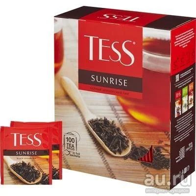 Лот: 13722787. Фото: 1. Чай "Tess" Санрайз 100пак. Чай, кофе, какао