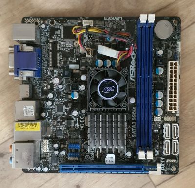 Лот: 15335309. Фото: 1. Материнская плата ITX ASRock E350M1... Материнские платы