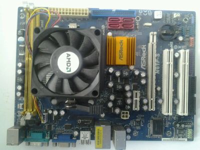 Лот: 7356863. Фото: 1. Материнская плата Asrock N61P-S... Процессоры