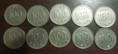 Лот: 24982271. Фото: 1. Южная Корея 100 вон 1990-2004... Азия