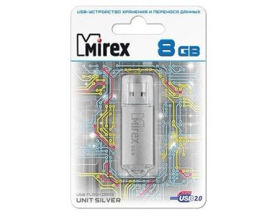 Лот: 10945255. Фото: 1. USB 8Gb Mirex Unit silver\Тип... USB-флеш карты