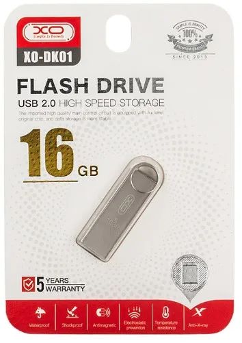 Лот: 25319438. Фото: 1. Флешка USB 2.0 16Gb XO DK01 silver... USB-флеш карты