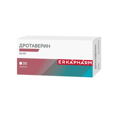 Лот: 24914861. Фото: 1. Эркафарм Дротаверин 40 мг таблетки... Лекарства