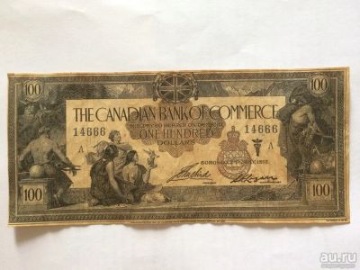 Лот: 17992033. Фото: 1. Редкая!! Банкнота Канада 100 долларов... Америка