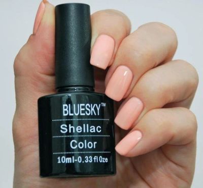 Лот: 10955005. Фото: 1. гель-лак bluesky shellac светло-розовый. Лак для ногтей